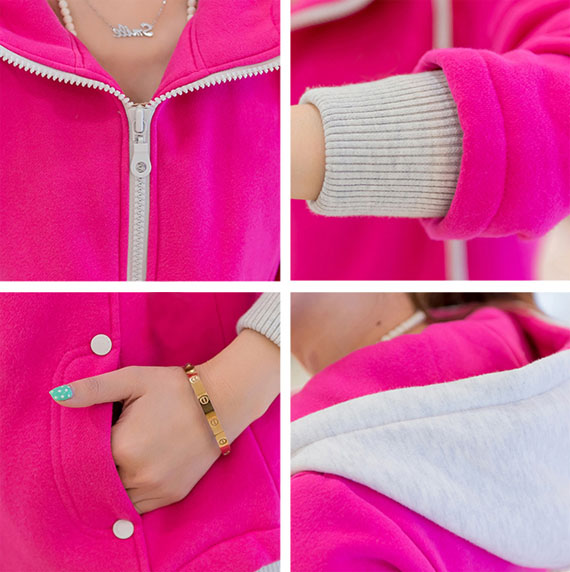 ao khoac nu han quoc pink color ao khoac nu han quoc pink color