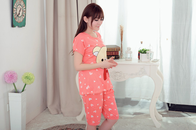 kiểu đồ bộ thun mặc ở nhà gấu nơ