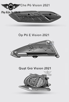 Combo 3 Món Bảo Vệ Cho Xe Vision 2021 Carbon MS3956