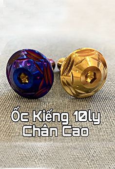 Ốc Chân Kiếng 10Ly Chân Cao Xi Vàng, Titan MS2777